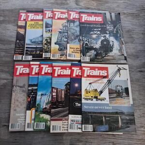 Vintage 1982 Trains The Magazine For Railroading Lot Of 12 Full Year